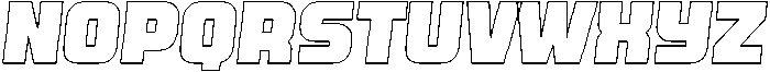 Whinstone Outline Italic otf (400) Font UPPERCASE