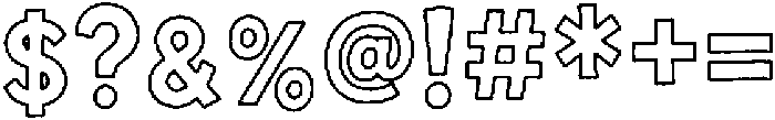 WhippedCreamSans Outline otf (400) Font OTHER CHARS
