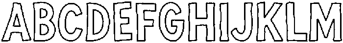 WhippedCreamSans Outline otf (400) Font UPPERCASE