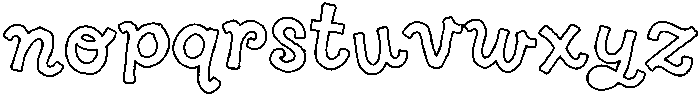 WhippedCreamSans Outline otf (400) Font LOWERCASE