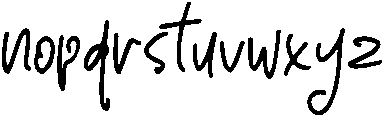 Whisper Regular otf (400) Font LOWERCASE