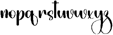 White Beautiful Regular otf (400) Font LOWERCASE