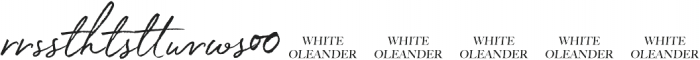 White Oleander Slanted Extras ttf (400) Font UPPERCASE