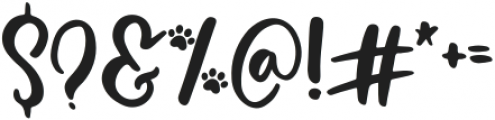 White Paws otf (400) Font OTHER CHARS