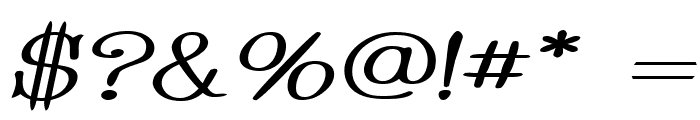 Whackadoo Upper Wide Italic Font OTHER CHARS