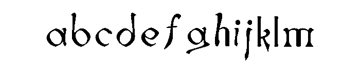 Whimsical Font LOWERCASE
