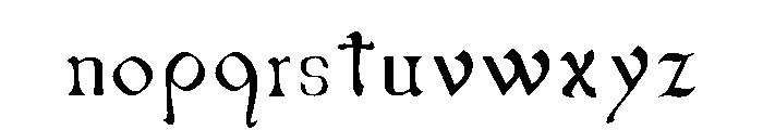 Whimsical Font LOWERCASE