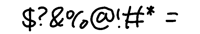 White Cloth Font OTHER CHARS