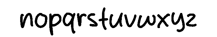 White Cloth Font LOWERCASE