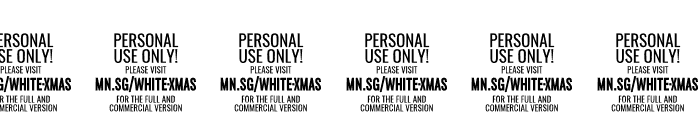 White Xmas PERSONAL USE Regular Font OTHER CHARS