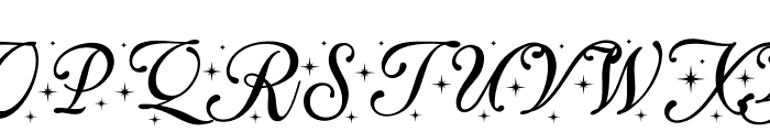 White Xmas Star PERSONAL USE Regular Font UPPERCASE