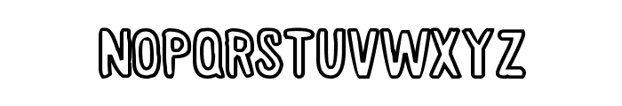 White wood Hollow Font LOWERCASE