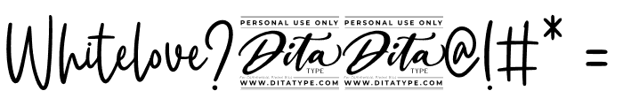 Whitelove Personal Use Font OTHER CHARS