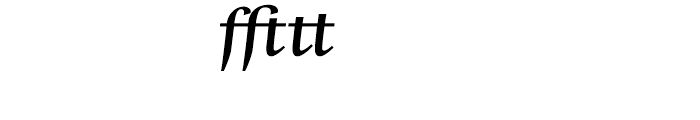 Whitenights Bold Italic Ligatures Font LOWERCASE