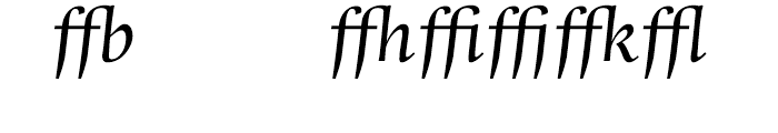 Whitenights Italic Ligatures Font LOWERCASE