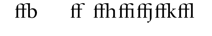 Whitenights Titling Ligatures Font LOWERCASE