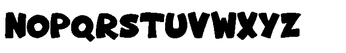 Whacky Cartoon Font UPPERCASE