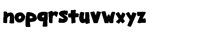 Whacky Cartoon Font LOWERCASE