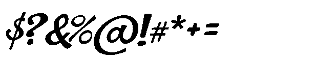 Whenever Italic Font OTHER CHARS
