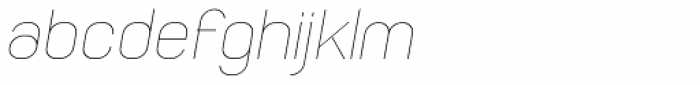 Whinter Oblique Thin Font LOWERCASE