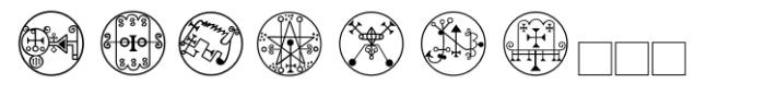 White Magick Symbols FONT