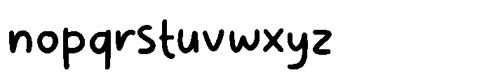White Pinky Font LOWERCASE