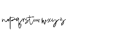 White September Signature Font LOWERCASE