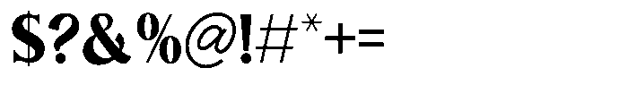 White Series Serif Regular Font OTHER CHARS