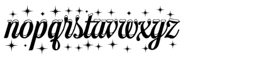 White Xmas Snow Star Font LOWERCASE