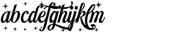 White Xmas Star Swash Font LOWERCASE