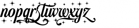 White Xmas Star Swash Font LOWERCASE