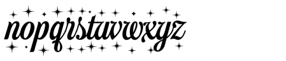 White Xmas Star Font LOWERCASE