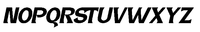Whither Display Slant Regular Font UPPERCASE