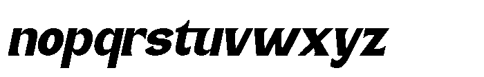 Whither Display Slant Regular Font LOWERCASE