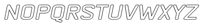 Whyst Expanded Italic Outline Caps Font UPPERCASE