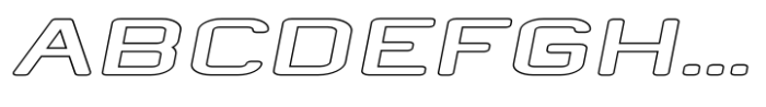 Whyst Wide Italic Outline Caps Font UPPERCASE