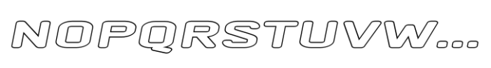 Whyst Wide Italic Outline Caps Font LOWERCASE