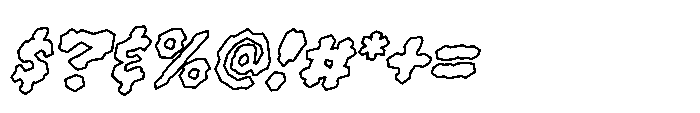 Whyte Wyrm Flat Outline Font OTHER CHARS
