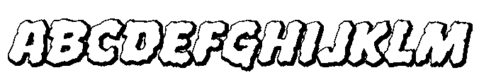 Whyte Wyrm Flat Shadowline Font UPPERCASE