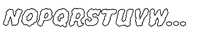 Whyte Wyrm Round Outline Font UPPERCASE