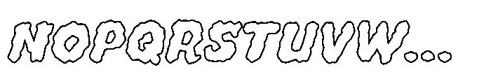 Whyte Wyrm Round Outline Font LOWERCASE