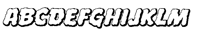 Whyte Wyrm Round Shadowline Font UPPERCASE