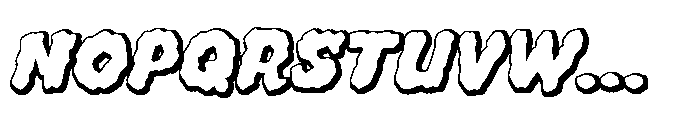 Whyte Wyrm Round Shadowline Font LOWERCASE
