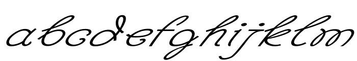 Whipple-ExtraexpandedItalic Font LOWERCASE