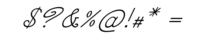 Whipple-Italic Font OTHER CHARS