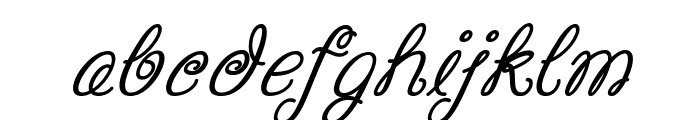 Whirly-BoldItalic Font LOWERCASE