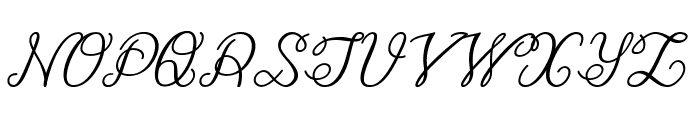 Whirly-Italic Font UPPERCASE