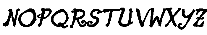 Willard Sniffin Script Bold Italic Font UPPERCASE