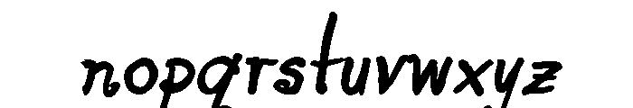 Willard Sniffin Script Bold Italic Font LOWERCASE