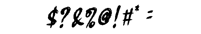 Wicked Brush Font OTHER CHARS